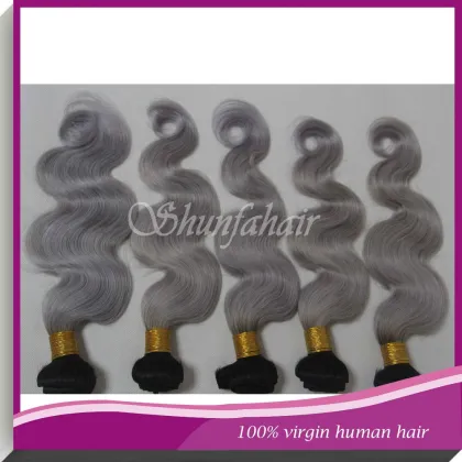 Hair extensions gray, grey ombre hair, gray human hair hair extensions ,white hair extensions