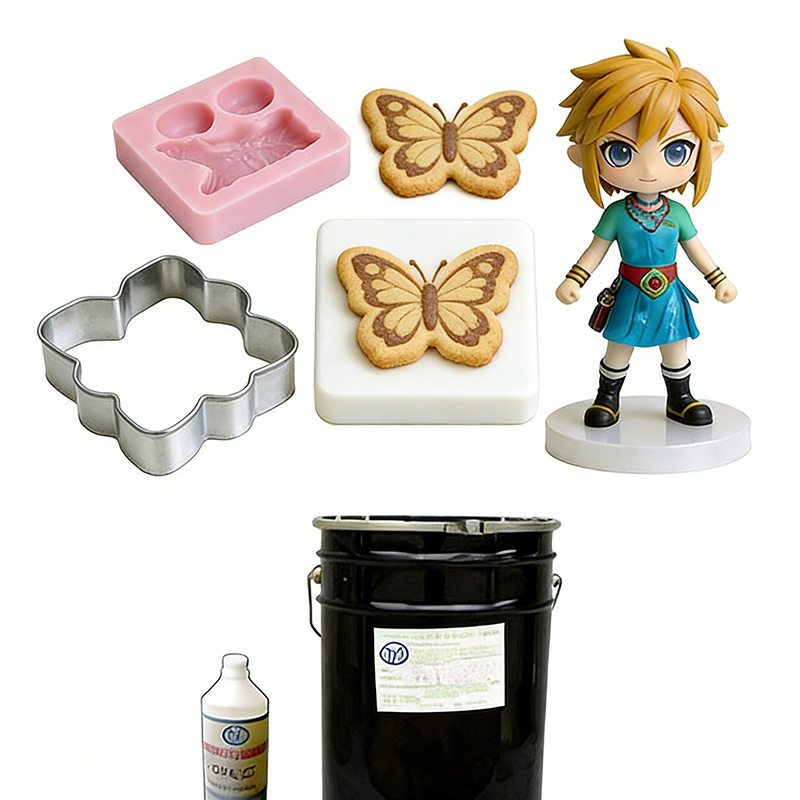 Condensation curing silicone mold rubber