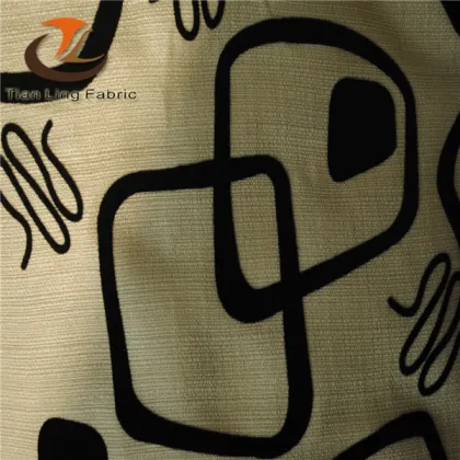 Alba design flocking fabric