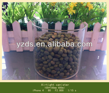 600ml Transparent glass Airtight food canister