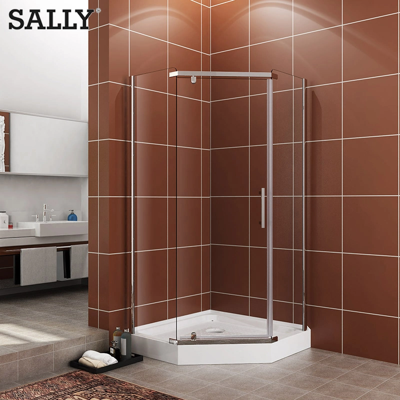 Sally Corner Neo Angle Bathroom 38 × 38 بوصة دش أكياس حاوية مفصلة دش باب دش الوزراء العلبة