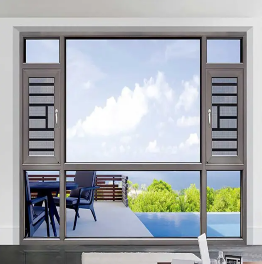 Aluminum casement windows