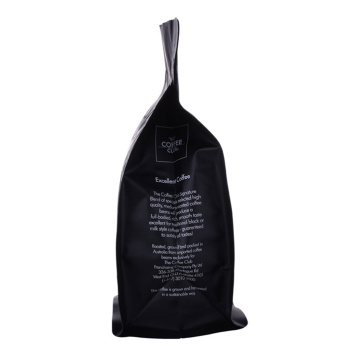 Recyclable Certified Black Block Bottom Brewing Coffee Pouch