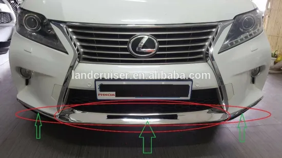 chrome trim for 2014 rx350 sport front bumper