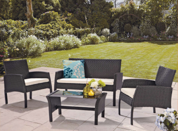 Rattan 4 seater sofa
