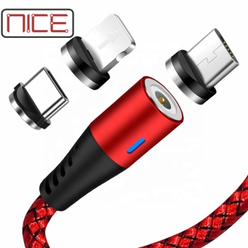 360 -stopniowe kable ładujące USB dla iOS, Androida i typu C