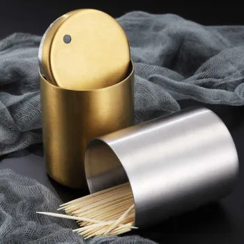 Stainless Steel Small Portable Toothpick Holder Dispenser