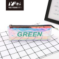 Estuche de lápices de plástico láser semitransparente colorido personalizado