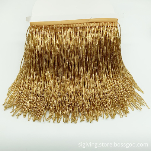 Handcrafted 14cm Crystal Glass Beaded Fringe Tassel Trim for Dance Decorations