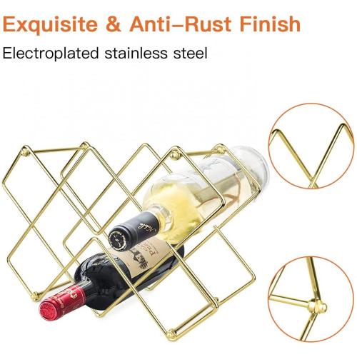 10 Bottles Metal wire Countertop Wine Holder