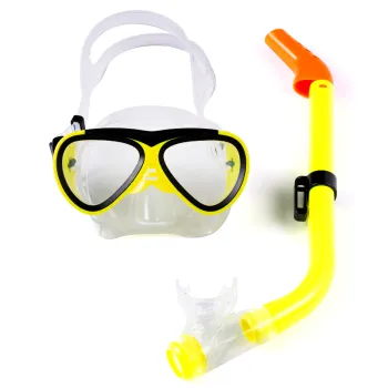 Kids Snorkeling Set: Small Volume Dive Mask with Tempered Glass for Children