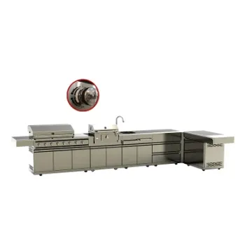New Design Patio BBQ Kebab Barbecue Grill Luxury L Shape Kitchen