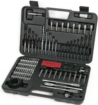 110PCS Metric Drills & Bits Set(SCREWDRIVER BITS/MASONRY DRILL BITS/H.S.S. TWIST DRILLS SET)