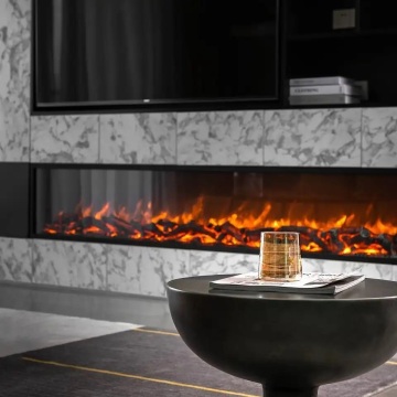 Outdoor Electric Fireplace with Light and Simulation Flame Decoration No Heat
