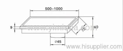 Fashion Design Rectangular Long Stainless Steel Floor Drain Shower Drain 