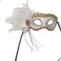 White Costume Feather Mask Suit For Masked Ball