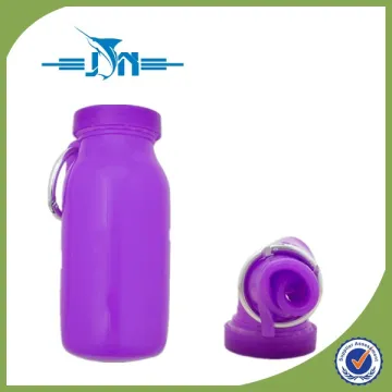 wholesale accordion silicone water bottle folding bpa free accordion flexible silicone collapsible water bottle