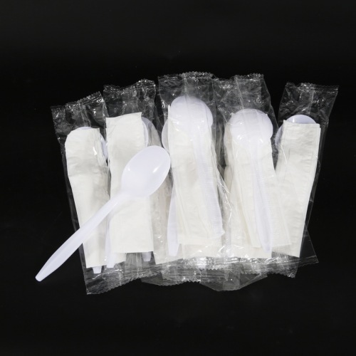 Plastic Napkin Spoon and Fork Set