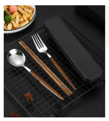 Stainless steel portable tableware