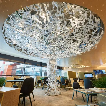 Restaurant hotel lounge Ballroom BIG tree branch chandelier