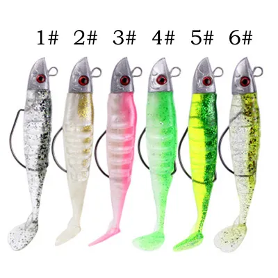 Weedless Minnow Lure 13cm 26g - Fish-Type Jig Soft Fishing Lure with Hooks