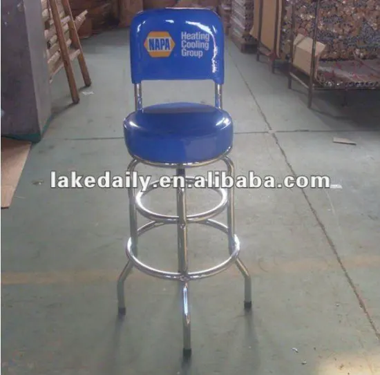 FH-019 chromed swivel bar chair