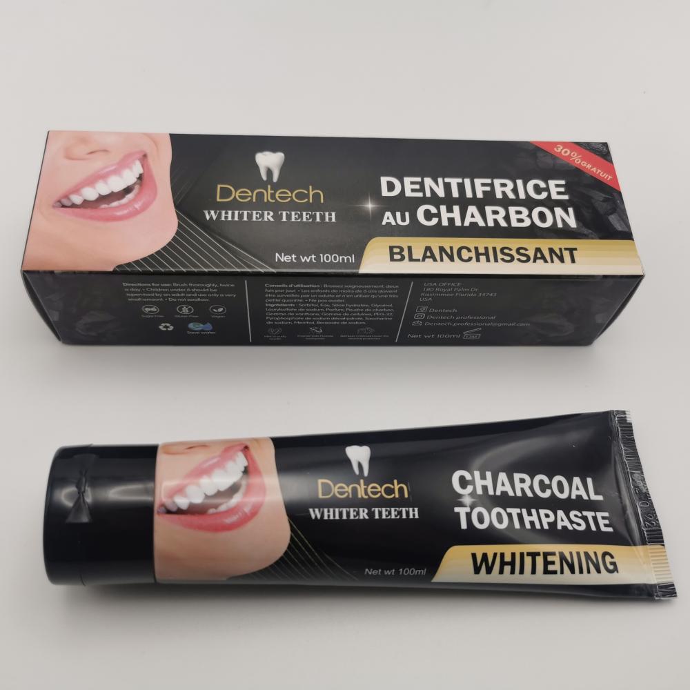 Dentifrice de charbon de bois à armature à la menthe