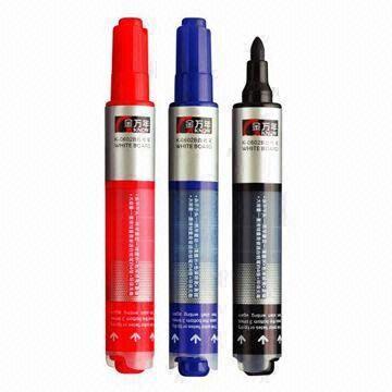 Whiteboard Marker, Push Type and Liquid Ink, Available in Various Colors