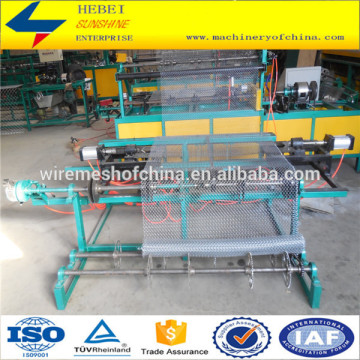 Mesh Fence Making Machinery Full Automatic Diamond Mesh Weaving Machine Chain Link Fence Machine