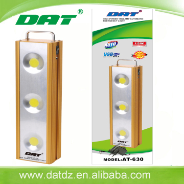 AT-630 new model emergency led light with mobile charger,regargeable