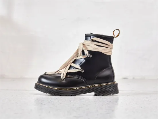 2021 new cross lace side zipper Martin boots