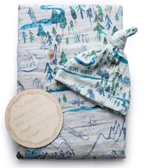 Amazon hot sell  organic cotton Baby Blanket Muslin Swaddle Wraps Bamboo Blankets