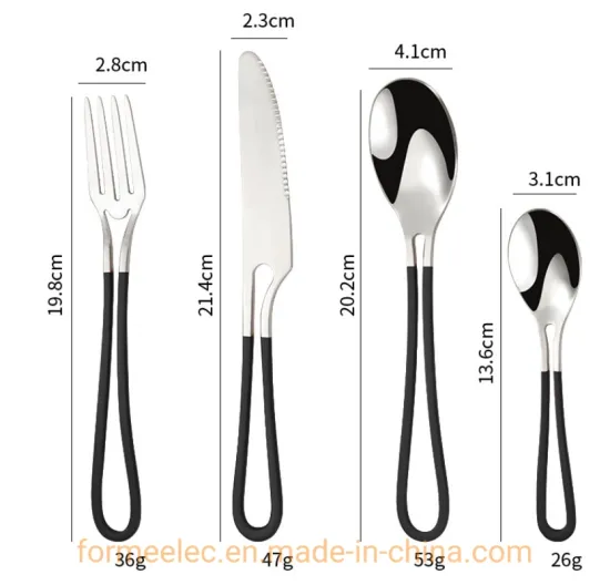 Eating Utensils Restaurant Hotel Flatware Set 4 Pieces Tableware Cutlery Spoon Dinner Fork Knife