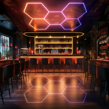 Honeycomb Auto Detailing: RGB Tube Lights for Gym and Garage Ceilings