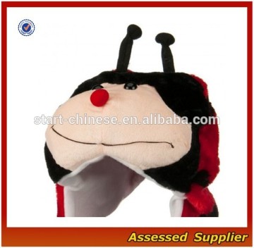 XJ01167/Plush animal hat with antenna/ adult plush animal hat