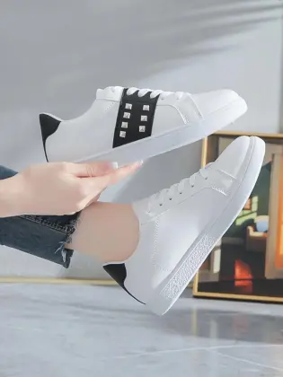 2021 black side PU with diamond women shoes