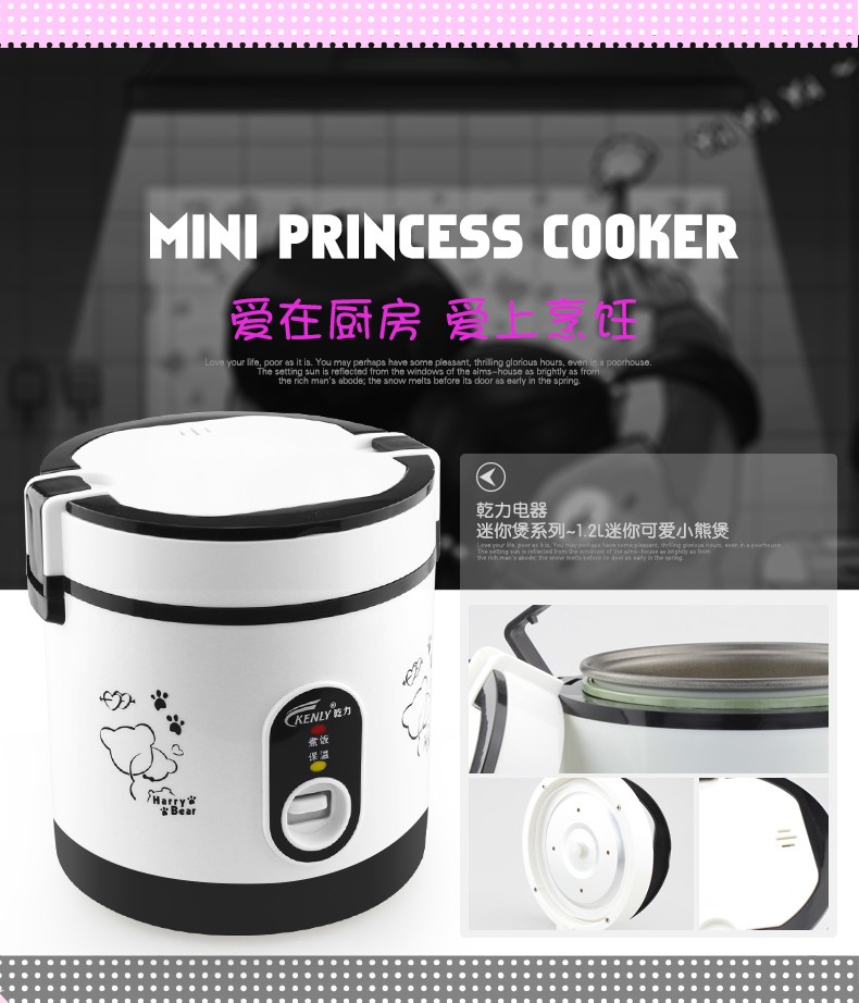 Korea Mini Electric Rice Cooker With Steamer - 0.5l Portable Travel ...