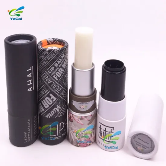 Best design colorful bump process round paper lipstick tube packaging