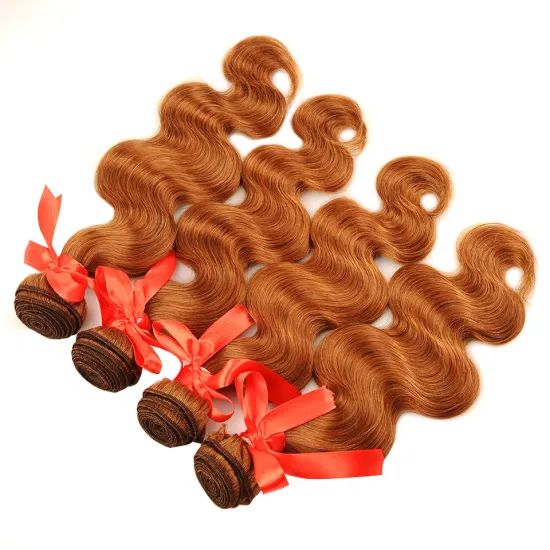 30 # Honey Blonde Virgin Human Hair Bundles With Closure, 30 # Honey Blonde hair color blonde Bundles With Frontal wholesale