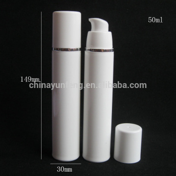Packaging 50g white PP plastic airless bottle for lotion cream