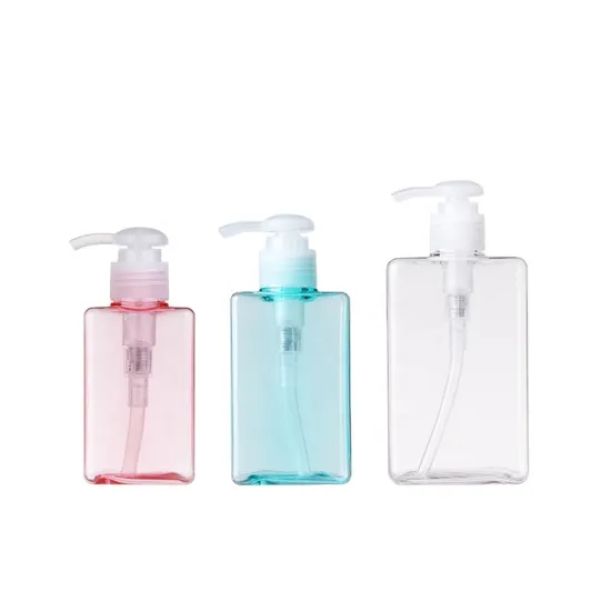 650ml White PET Square Hand Sanitizer Container - Customizable Cosmetic Packaging