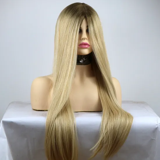 Top Quality 100% Jewish Human Hair Wig Jewish Blonde Lace Front Kosher Silk Base Human Hair Wig for White Women