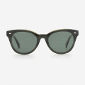 Retro Round Acetate Unisex Clip-On Sunglasses 23A8066