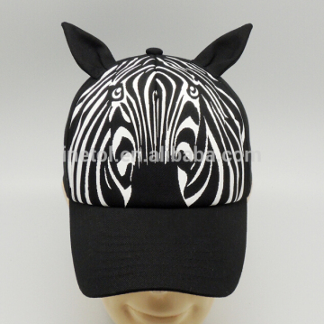 Custom cute animal image 100% cotton children baseball cap wholesale