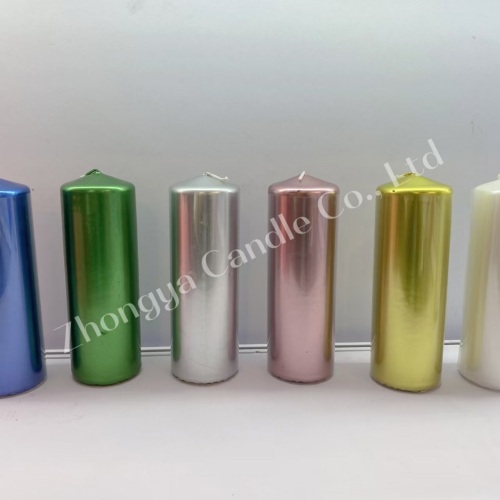 Hot selling aroma decorative colorful pillar candle