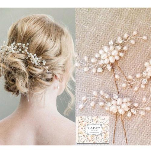 LADES 3 Pack Bridal Hair Pins Tillbehör till bröllop