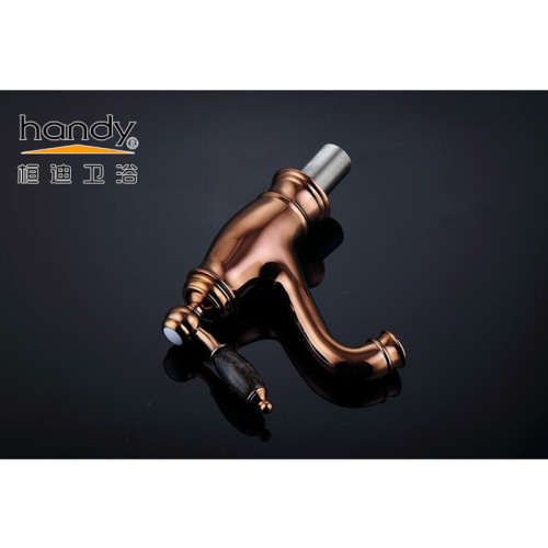 Miscelatore monocomando lavabo in ottone oro rosa