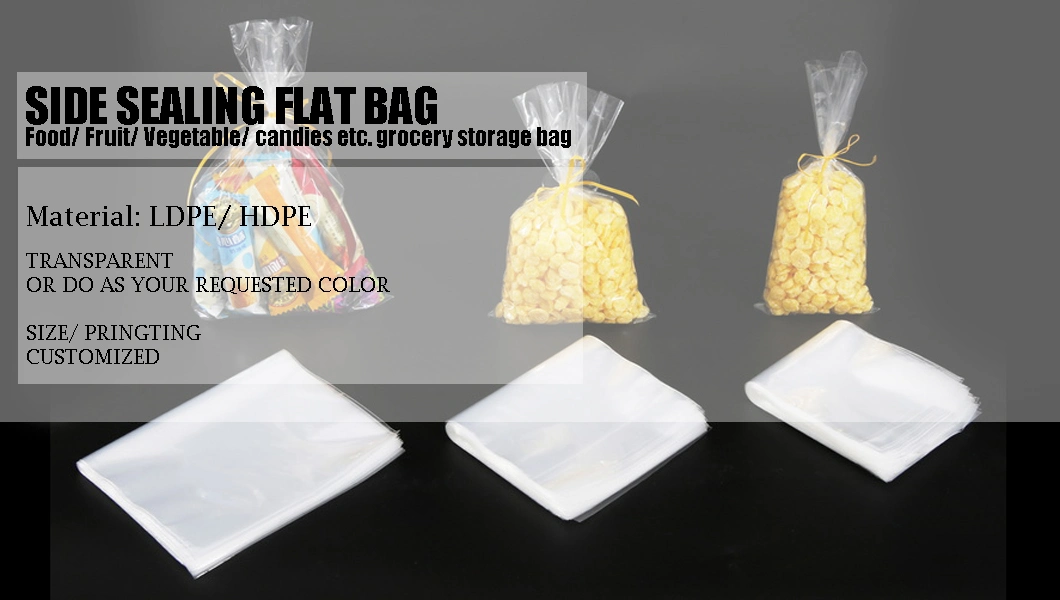 High Clear Bread Bag Plastic Poly Flat Food Packaging Bag