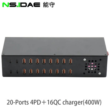 4c+16A snelle oplader 400W PD/QC