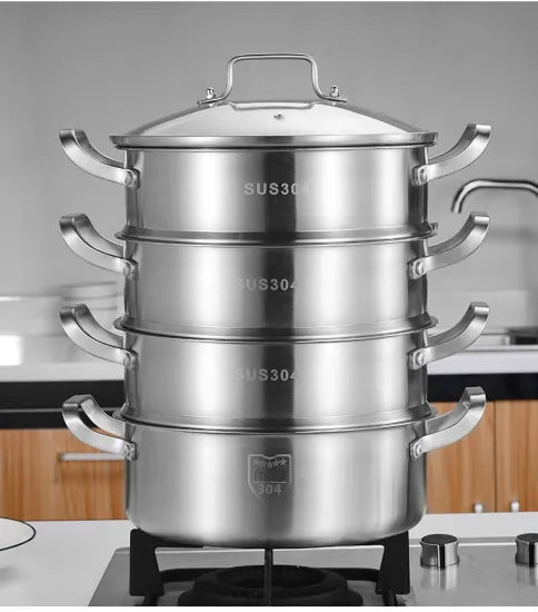 100% 304 Stainless steel Double boilers soup pot steamer steaming pot non-stick pan kitchen cooking cookware cooker dumpling